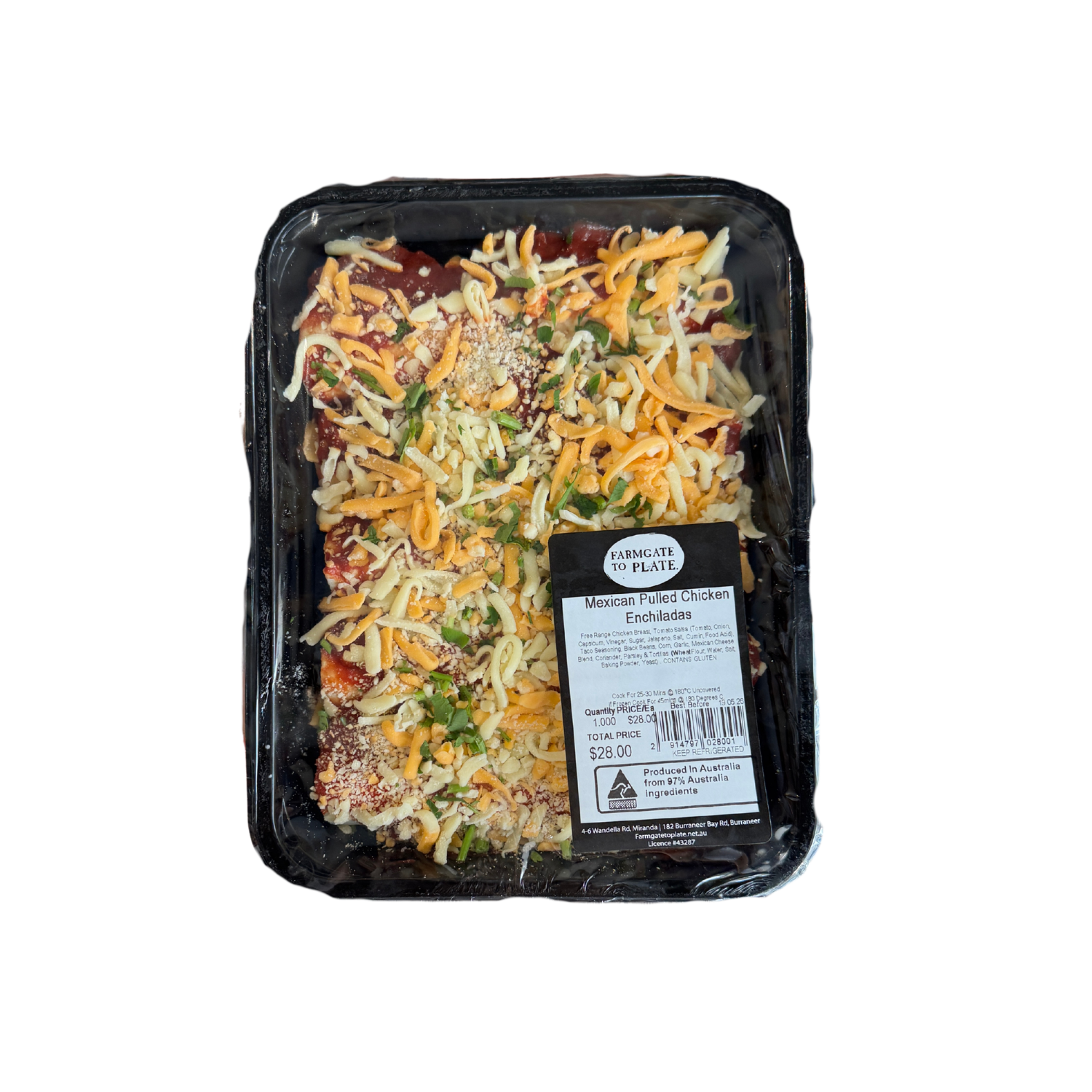 Mexican Pulled Chicken Enchiladas